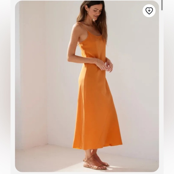 AYR Dress Ten Outta Ten Midi Slip in Cara Cara Orange - Picture 5 of 8